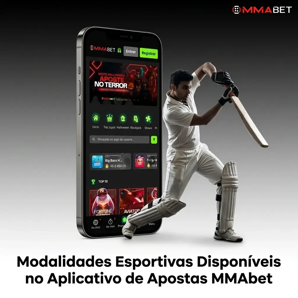 Modalidades esportivas e eSports disponíveis no app MMAbet: futebol, MMA, tênis, CS2, LoL e mais opções de apostas