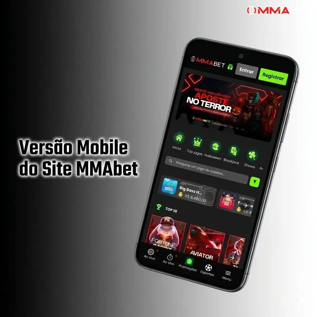 Site MMAbet versão mobile acessível por smartphone e tablet, com apostas esportivas, cassino e pagamentos via Pix